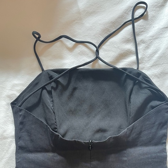 Linen blend short dress - Picture 5 of 5